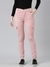 SHOWOFF Women's High-Rise Stretchable Regular Pink Jogger Jeans