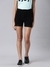 SHOWOFF Women's Slim Fit Solid Black Short