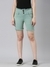 SHOWOFF Women's Slim Fit Solid Sea Green Short