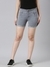 SHOWOFF Women's Slim Fit Solid Grey Short