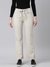 SHOWOFF Women's Mid-Rise Non Stretchable Regular Beige Straight Fit Jeans