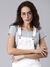 SHOWOFF Women's Solid White Slim Fit Dungaree