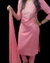 Baby Pink embroidery kurti with pants and dupatta, Rayon printed Fabric