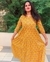Mustard Yellow Frill Cotton Dress
