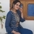 Manaat Embroidered Blue Printed 3-piece Suit Set