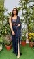 Navy cocktail indo western gown