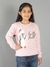 Ninos Dreams Penquin Print Full Sleeves for Girls Sweatshirt-Pink