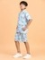 Ninos Dreams Blue Sea Shell Print Boys Rayon Coord Set