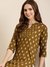Women's Olive Abstract Straight Kurti