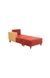 neudot Hailey Fabric 2 Seater Chaise Lounger RHS| Right Aligned | L Shape | 2 Persons Sofa in Rusty Cider Orange Colour