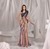 Orange & Purple Sculpted Bodycon Gown
