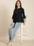 SHOWOFF Women's Solid Navy Blue Anarkali Kurti