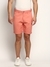 SHOWOFF Men's Mid-Rise Above Knee Solid Peach Cotton Short