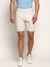 SHOWOFF Men's Mid-Rise Above Knee Solid Cream Cotton Short