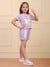 Ninos Dreams Girls Mauve Unicorn Printed Coord Set