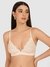 Guess Cream Cotton Solid/Plain Women Pushup Bra