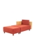 neudot Hailey Fabric 2 Seater Chaise Lounger RHS| Right Aligned | L Shape | 2 Persons Sofa in Rusty Cider Orange Colour