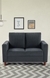 NEUDOT Roman Fabric Sofa for Living Room | 2 Seater Sofa for Drawing Room & Bedroom, Sofa for Office & Lounge - Graphite Grey