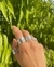 Mantra ring band in silver