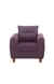 neudot Scott Single Seater Fabric Sofa | Premium Fabric Sofa | Padded Cushioned Armrest | Solid Wood Leg - 3 Year Warranty - Paradise Purple