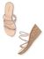 Rocia By Regal Rose Gold Women Diamond Criss Cross Wedges