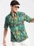 SHOWOFF Men's Spread Collar Abstract Green Casual Shirt