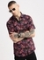 SHOWOFF Men's Spread Collar Floral Pink Casual Shirt