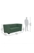 neudot Lexus Sofa for Living Room |3 Persons Sofa|Premium Fabric with Padded Armrest | Solid Wood Frame|3 Seater in Earth Green Color