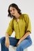 Solid Polyester V-Neck Women's Top