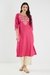 Printed Blended Fabric Round Neck Women's Kurta