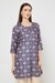 Printed Linen Round Neck Women's Tunic