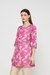 Printed Linen Round Neck Women's Tunic