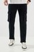 Solid Blended Fabric Slim Fit Men's Cargo Pants