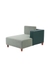 neudot Hailey Duet Fabric 1 Seater Left Aligned Lounger| Sectional | LHS | in Misty Green | Dual Colour |