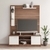 NEUDOT BRIT Engineered Wood TV Entertainment Unit Teak - Brown|TV Unit for Living Room | TV Cabinet with 2 Door & Open Shelf Storage| | 1 Year Warranty|