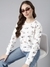 SHOWOFF Women's White Floral Pullover Sweatshirt