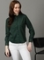 SHOWOFF Women's Solid Shirt Style Green Top