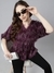 SHOWOFF Women's Purple Solid Cinched Waist Top