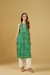 Chevron Viscose Round Neck Women's Casual Wear Kurta