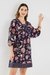 Printed Blended Fabric V-Neck Women's Mini Dress