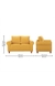 neudot Melody Sofa for Living Room |2 Persons Sofa|Premium Fabric with Padded Cushioned Armrest |Solid Wood Frame|2 Seater in Husky Yellow Color