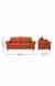 neudot Melody Sofa for Living Room |3 Persons Sofa|Premium Fabric with Padded Cushioned Armrest | Solid Wood Frame|3 Seater in Rusty Cider Orange Color