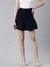 SHOWOFF Women's Casual Above Knee Pencil Solid Navy Blue Skirt