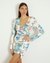 Women's White Polyester Floral Print Regular Fit Full Sleeves Dress
