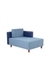 neudot Hailey Duet Fabric 1 Seater Left Aligned Lounger in Mirage Blue Colour | Dual Color | for Living Room | 1 Person Sofa
