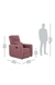 NEUDOT Eazy Boy Single Seater Fabric Recliner - Ceramic Pink