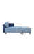 neudot Hailey Fabric Chaise Lounger LHS in Mirage Blue Colour