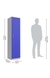 neudot Adona Engineered Wood Single Door Wardrobe - Blue