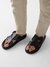Imperio By Regal Black Men Smart Stylish Leather Sandals