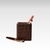 Unmet-desire-croco-series-pen-holder-stand-brown-color-small-one-compartment-front-view